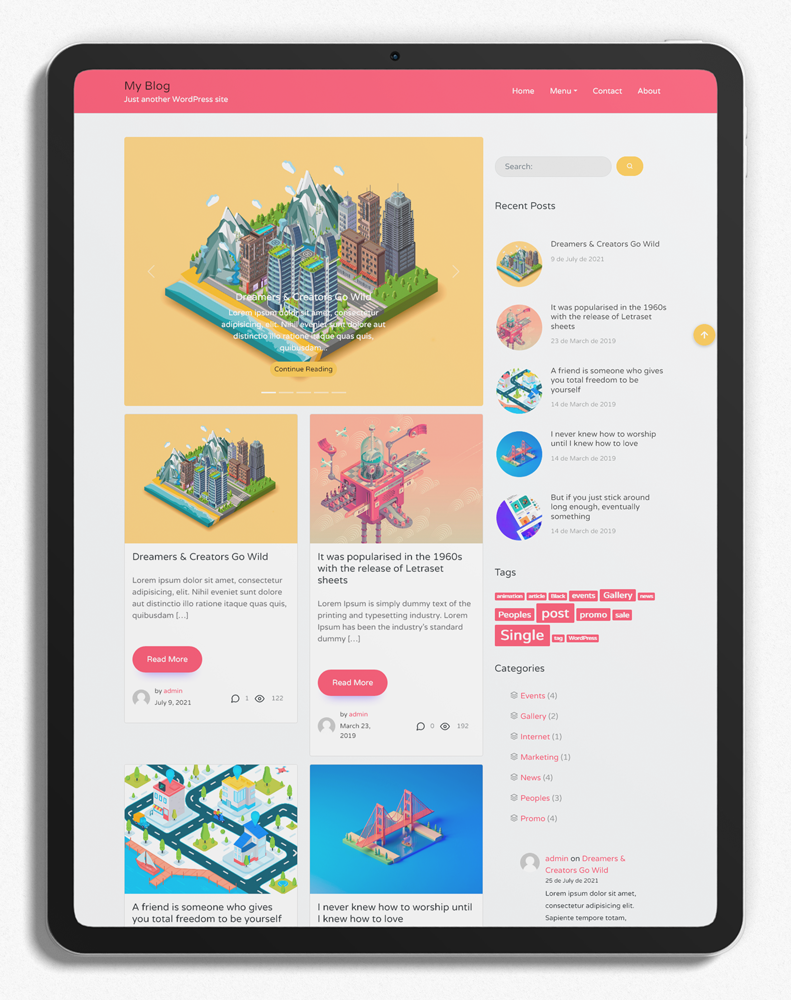 Space Material Theme Tablet